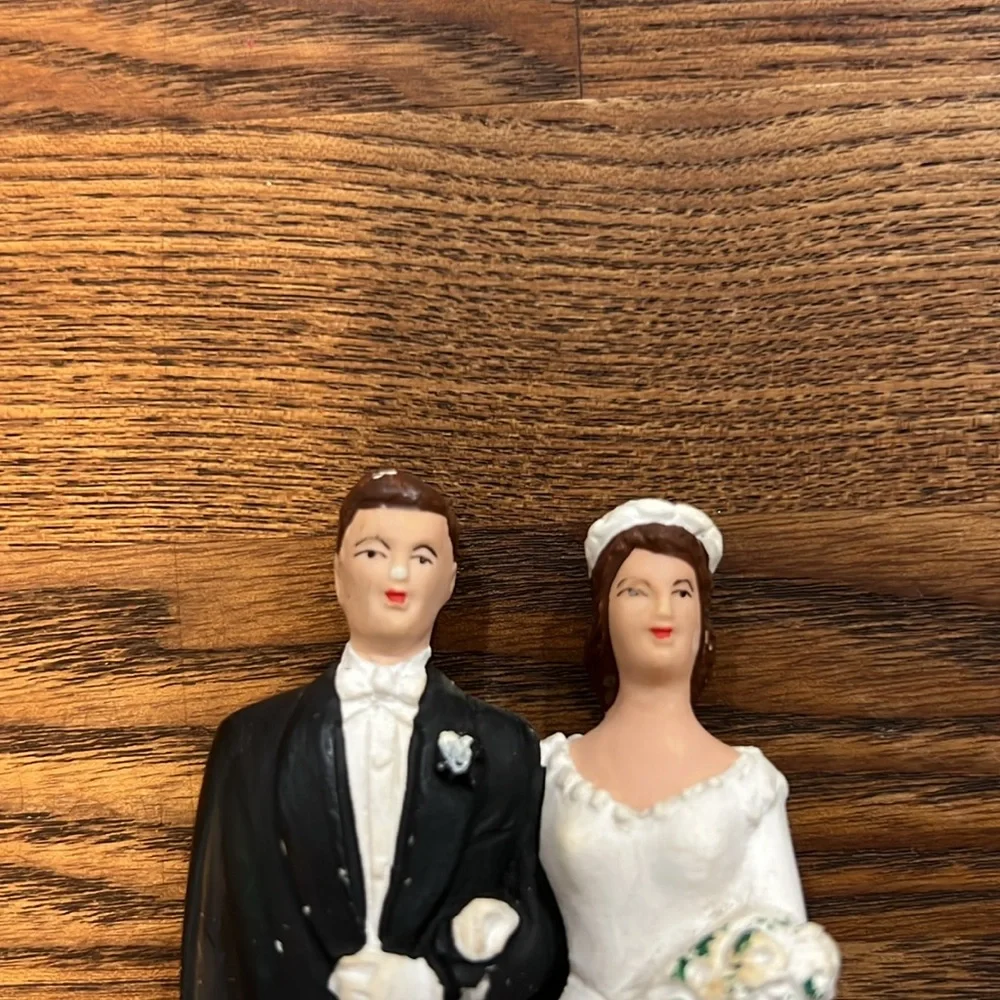 💍 Vintage 1956 PFEIL & INC. Molding Bride & Groom Wedding Cake Topper Figurine